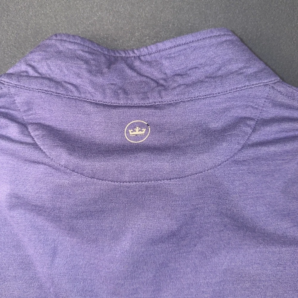 Peter Millar Lavender Quarter-Zip Pullover with Contrast Zip